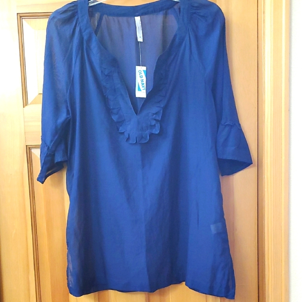 NWT Old Navy Blue Women's Top sz M